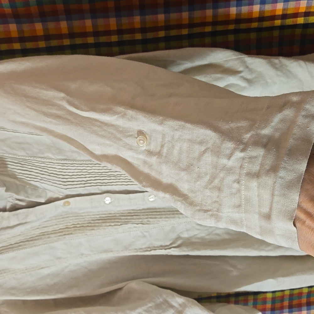 For Cynthia 100% Linen Tunic Pinktucked Sz XL? - Picture 5 of 7